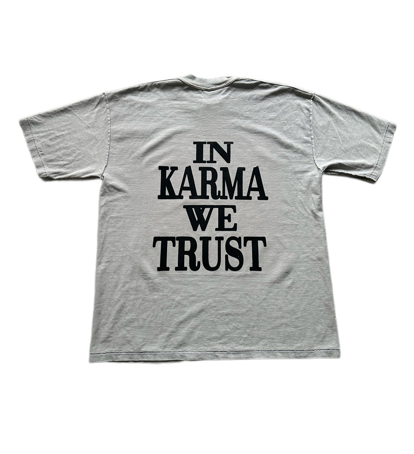 “In Karma We Trust” Inside out Oversized Shirt